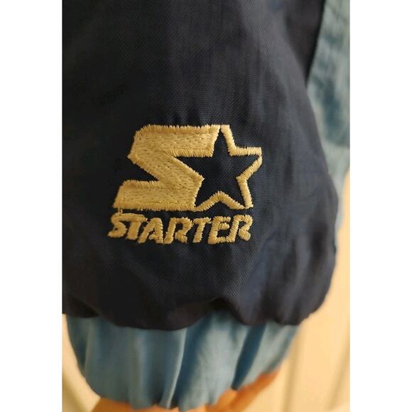 Vintage North Carolina Tar Heels Starter Jacket Puffer Hooded Half Zip NCAA - S - Picture 5 of 7